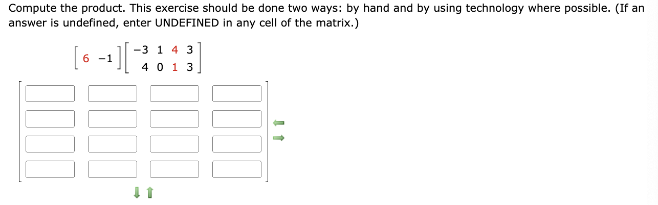Solved Compute the product. This exercise should be done two | Chegg.com