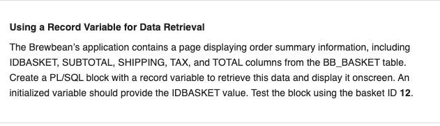 Solved Using a Record Variable for Data Retrieval The | Chegg.com