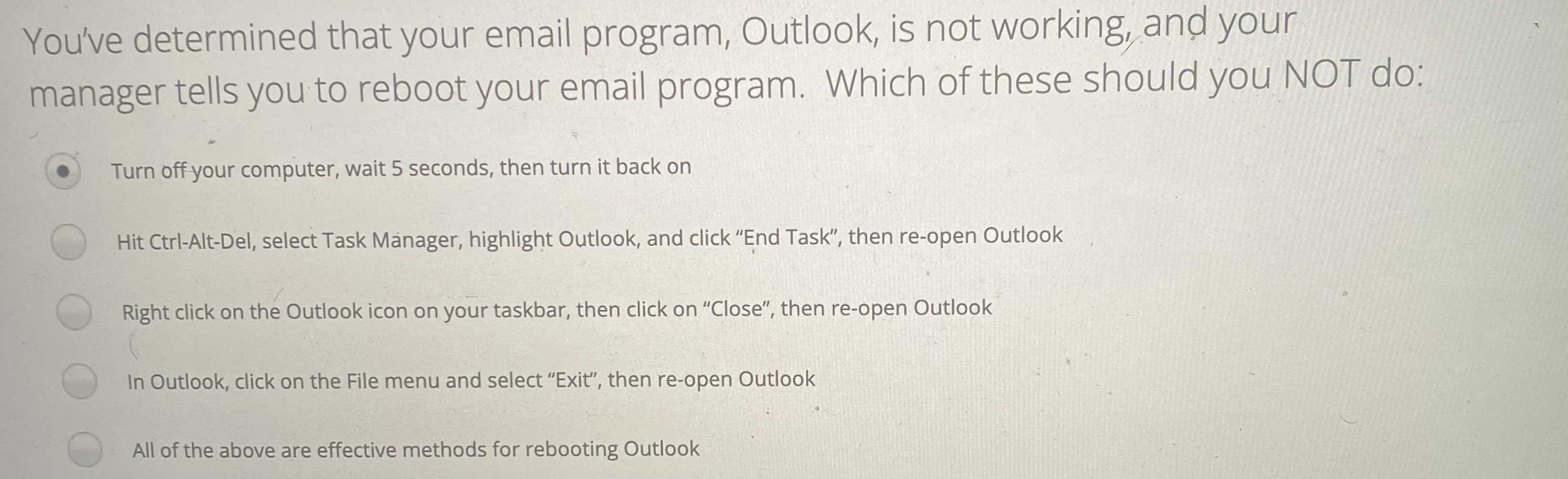 Solved you ve determined that your email program outlook chegg