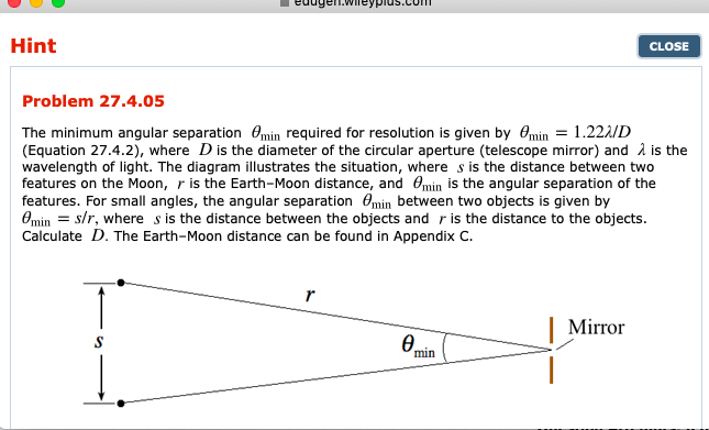 Solved Problem 27.4.05 Suppose That An Astronomer Would Like | Chegg.com