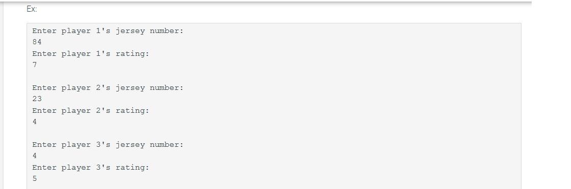 Solved 8.14 LAB*: Program: Soccer team roster This program | Chegg.com
