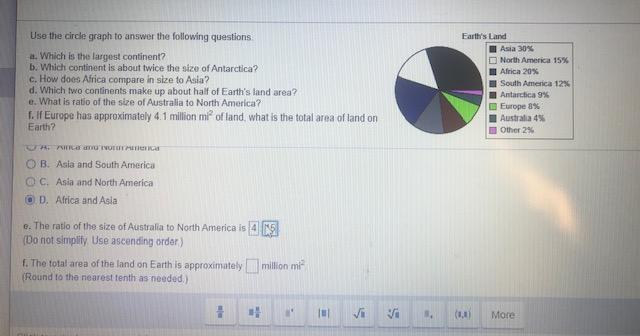 Solved Use the circle graph to answer the following | Chegg.com