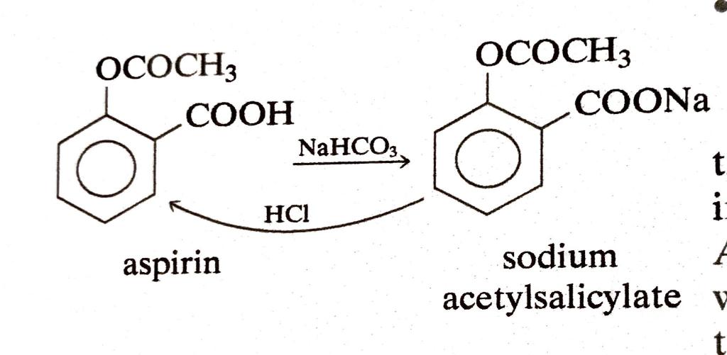 Solved aspirin sodium acetylsalicylate