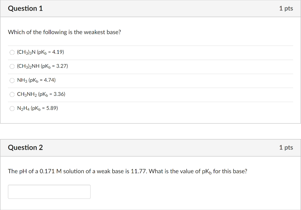 Solved Question 1 1 pts Which of the following is the | Chegg.com