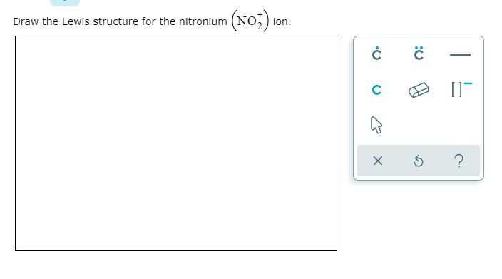 Solved Draw the Lewis structure for the nitronium (Noz) ion Chegg com