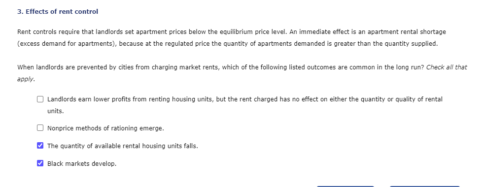 Solved 3. Effects Of Rent Control Rent Controls Require That | Chegg.com