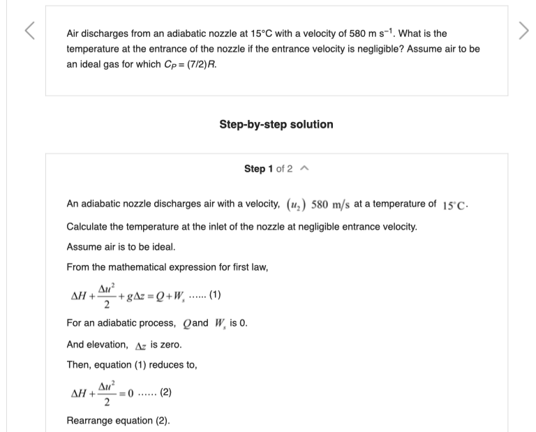 Solved Air discharges from an adiabatic nozzle at 15°C with