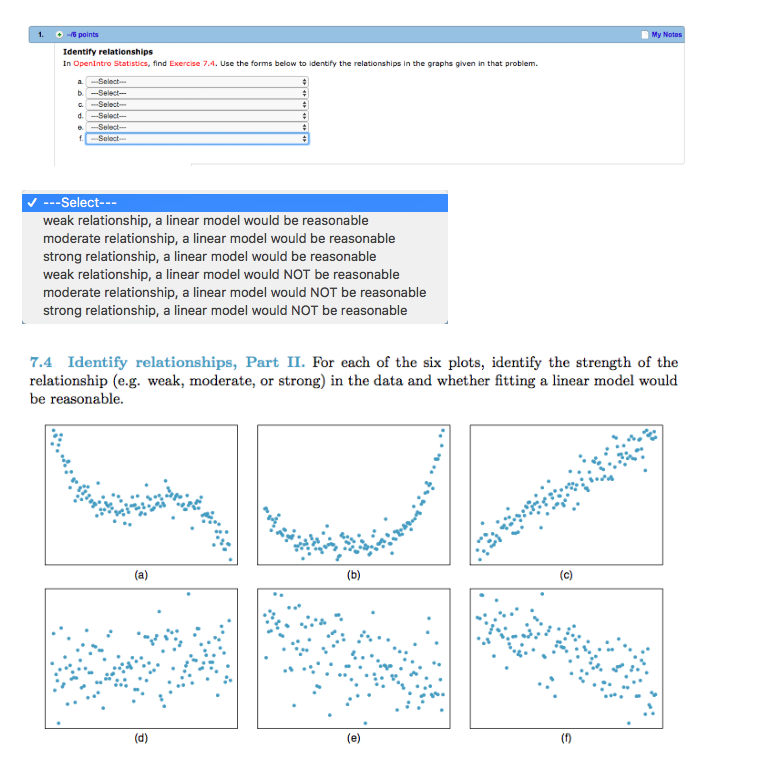 Solved My Identify Relationships In OpenIntro Statistics, | Chegg.com