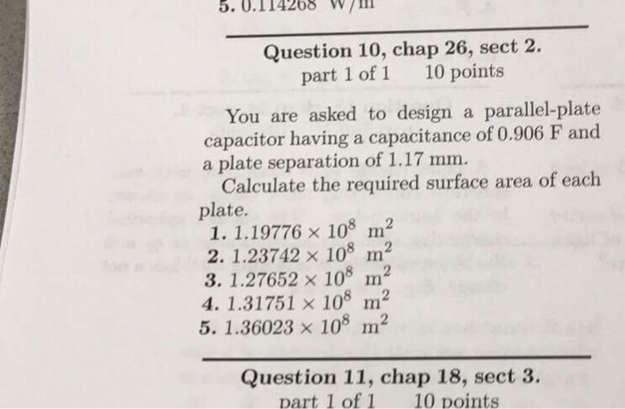 Solved You are asked to design a parallel-plate capacitor | Chegg.com