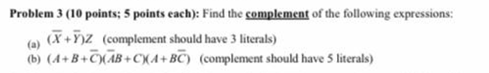 Solved Problem 3 (10 points; 5 points each): Find the | Chegg.com