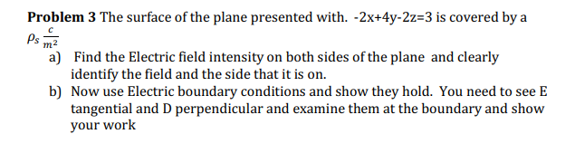 Solved Problem 3 The surface of the plane presented with. | Chegg.com