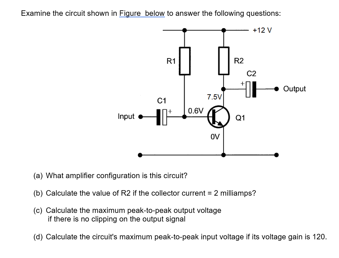 Solved Examine the circuit shown in Figure below to answer | Chegg.com