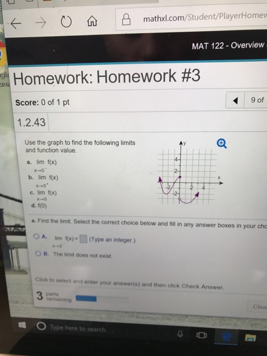 Solved ← → O仚솝 Mathxl.com/Student/PlayerHomev MAT 122 | Chegg.com