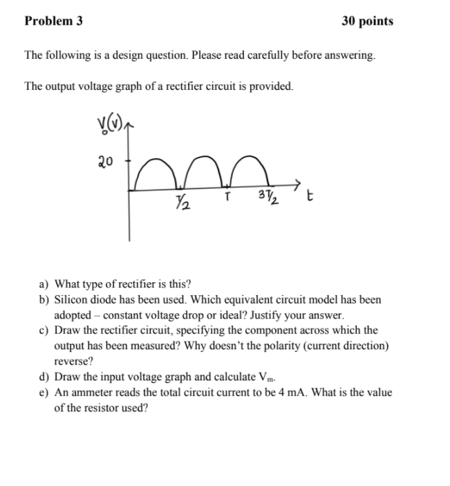Solved Problem 3 30 points The following is a design | Chegg.com