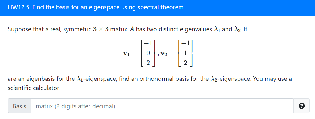 Eigenspace calculator store