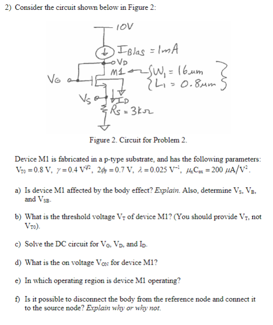 Solved 2) Consider the circuit shown below in Figure 2: | Chegg.com