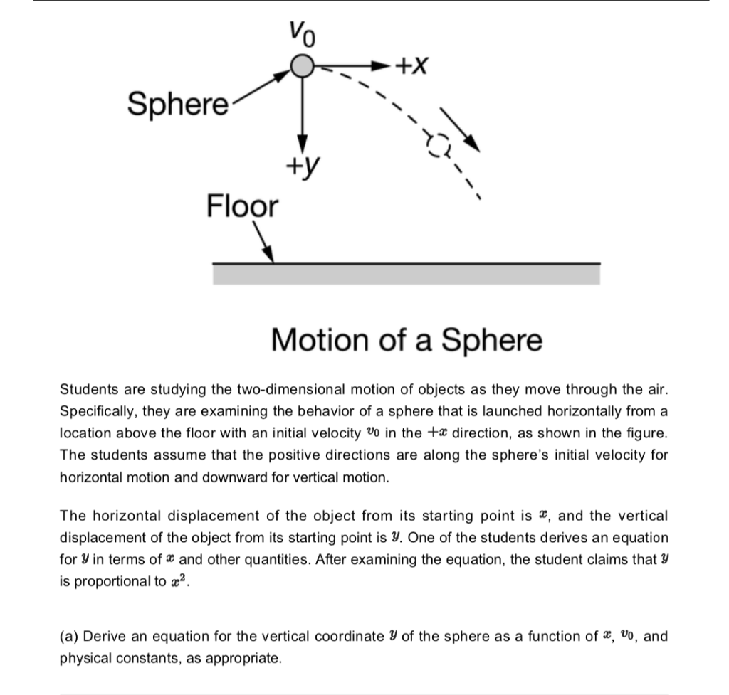 VO EX - Sphere - - -- Floor Motion of a Sphere | Chegg.com