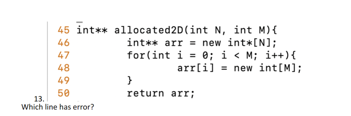 Solved Which line has error? | Chegg.com
