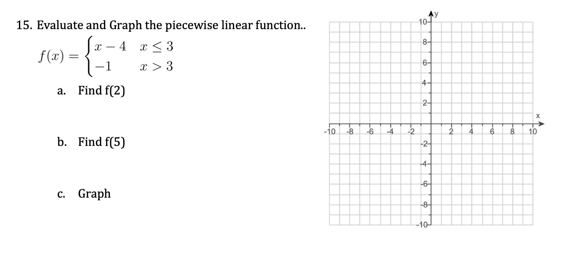 Solved 15. Evaluate and Graph the piecewise linear | Chegg.com