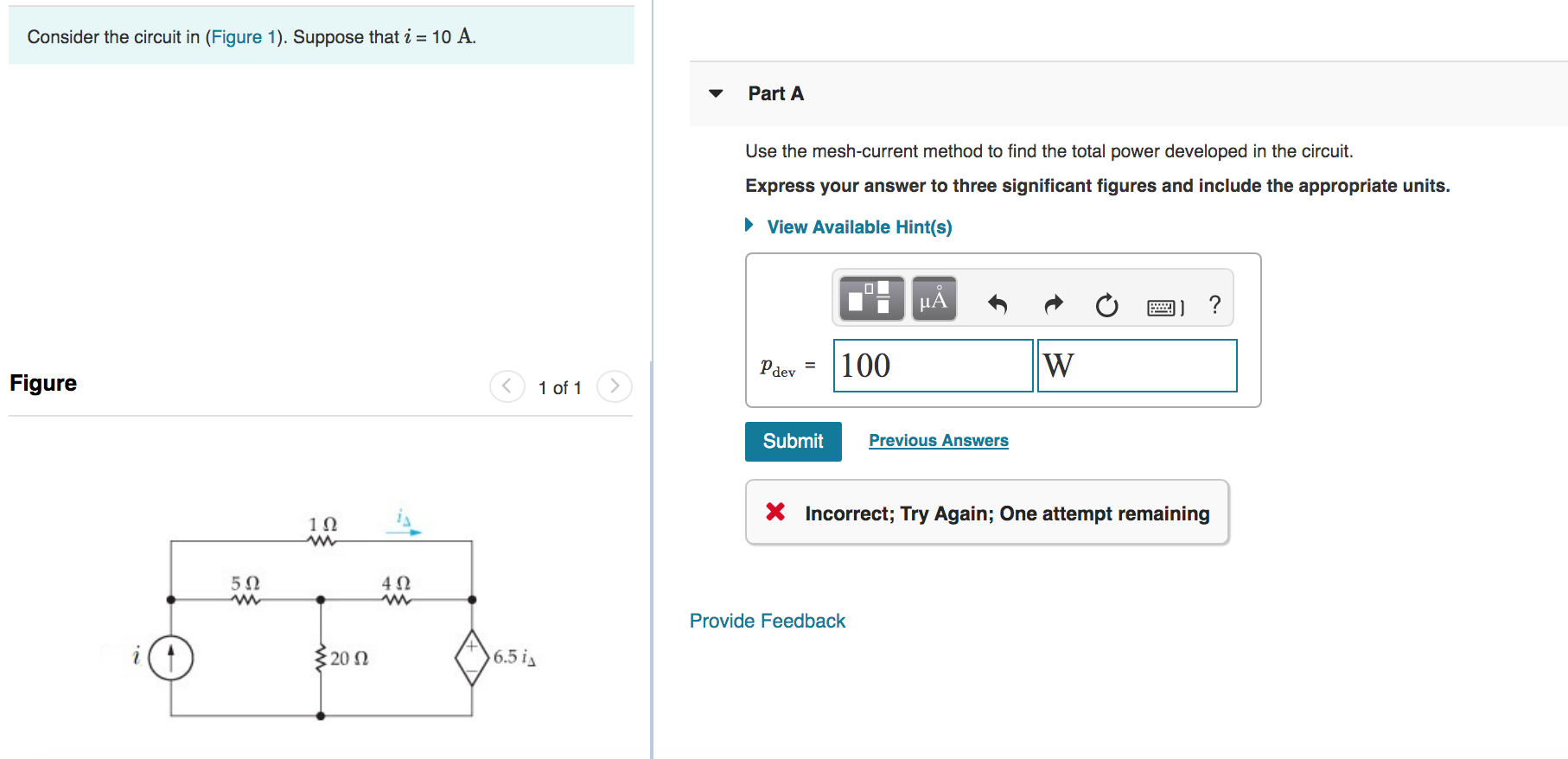 Solved Consider the circuit in (Figure 1). Suppose that i = | Chegg.com