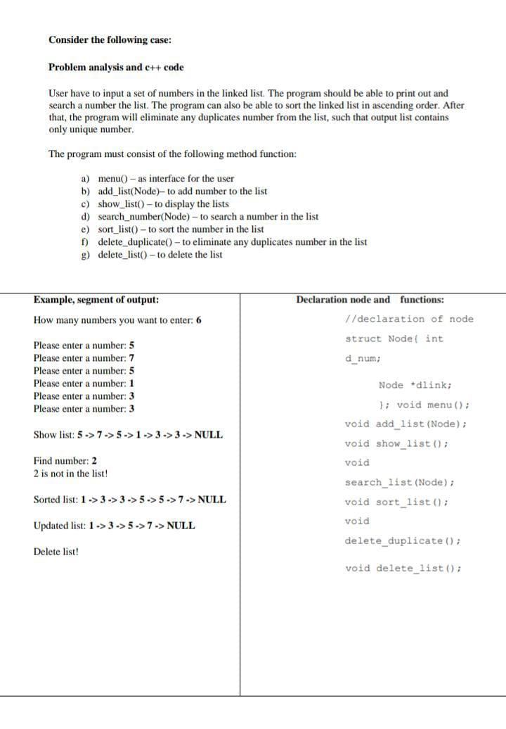 Solved Consider the following case: Problem analysis and c++ | Chegg.com