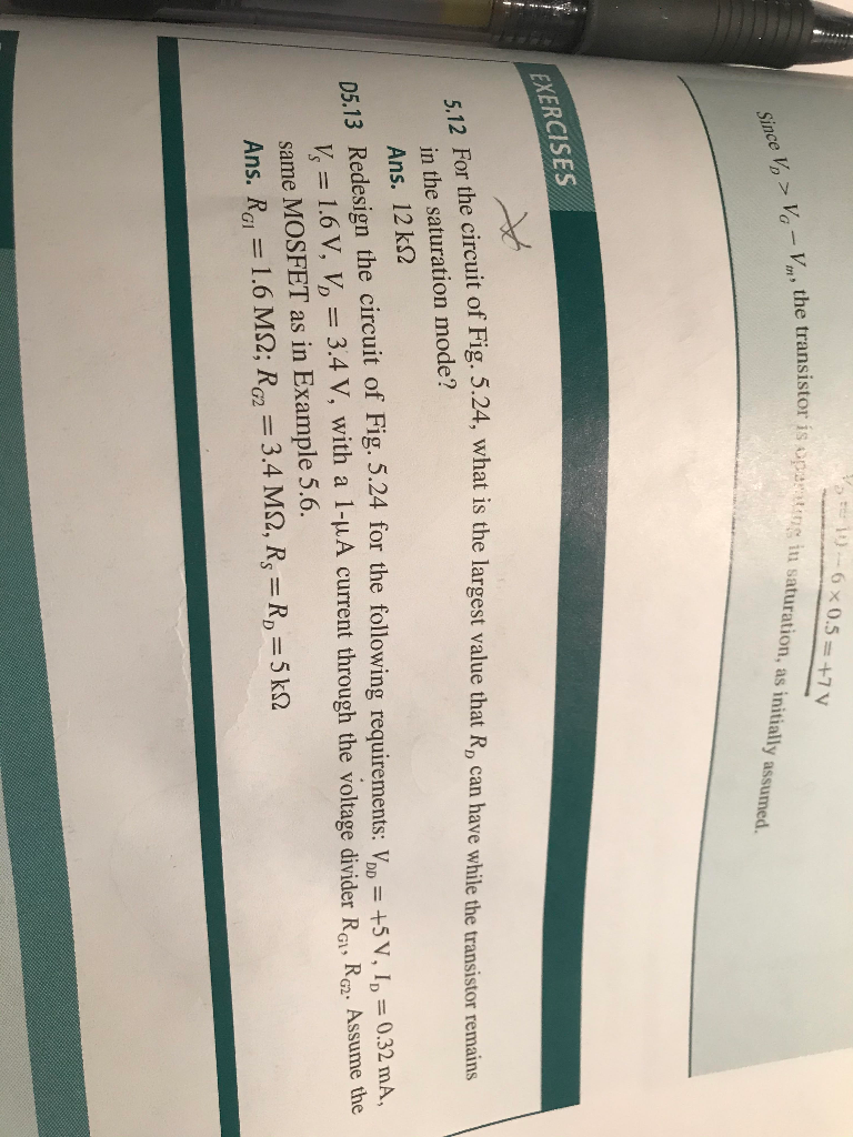 Solved 10 6x0 5 7v Sistor Is V V V The Transisto Chegg Com