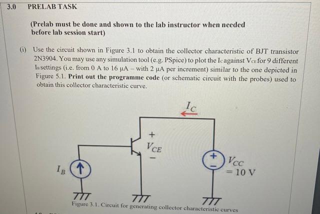 Solved 3.0 PRELAB TASK (Prelab Must Be Done And Shown To The | Chegg.com