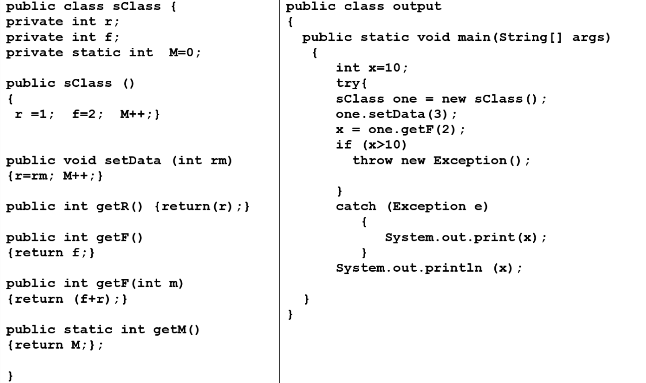 Solved public class sclass { private int r; private int f; | Chegg.com