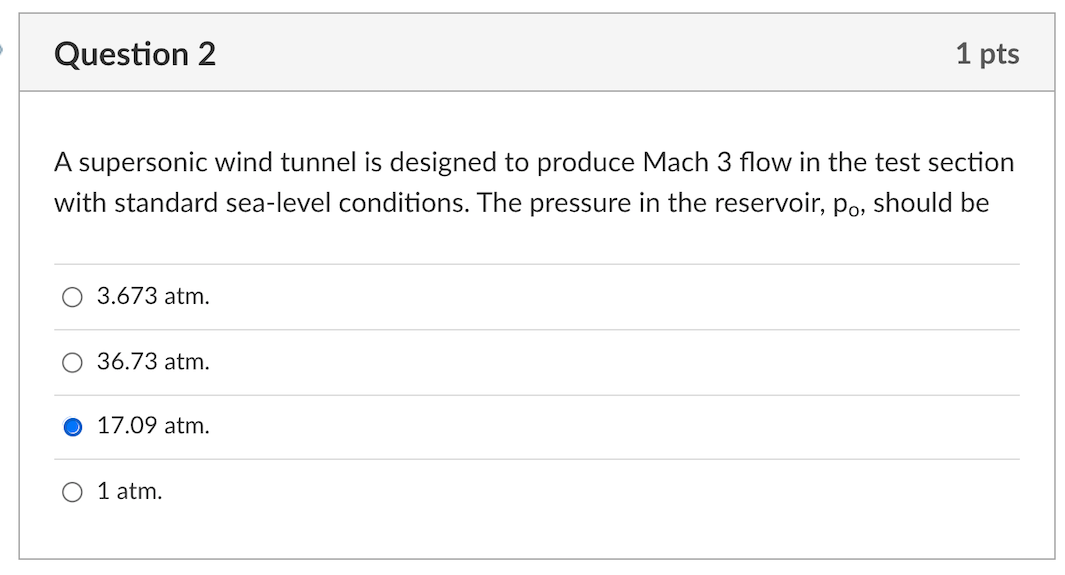 Solved A supersonic wind tunnel is designed to produce Mach | Chegg.com