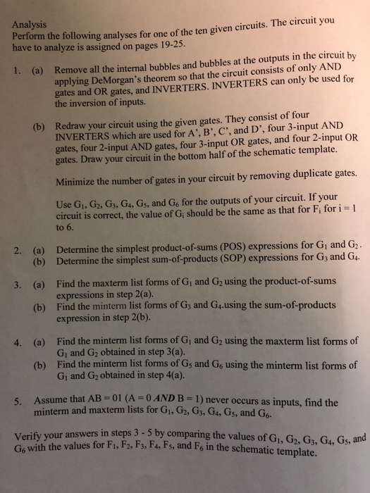 Solved Analysis Perform the following analyses for have to | Chegg.com