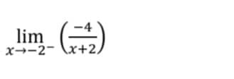 Solved Limx→−2−(x+2−4) 