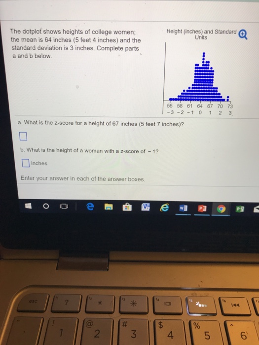 solved-the-dotplot-shows-heights-of-college-women-the-mean-chegg