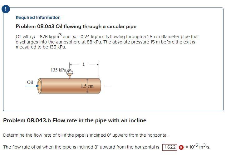 Solved Problem 08.043 Oil Flowing Through A Circular Pipe | Chegg.com