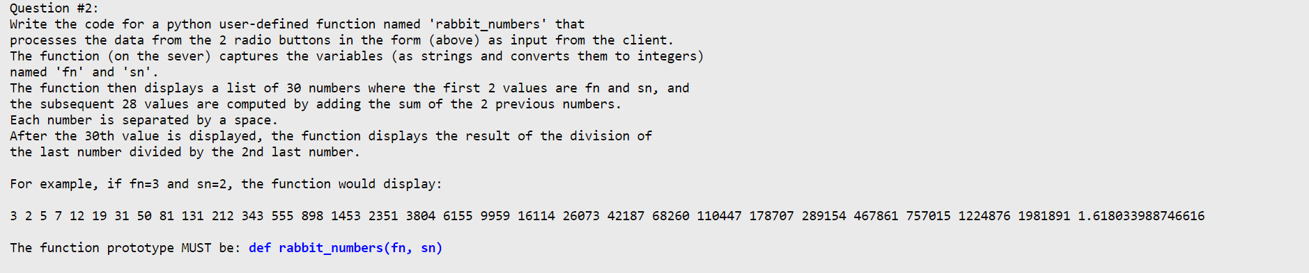 Solved Question \#1: Write the code for a python | Chegg.com