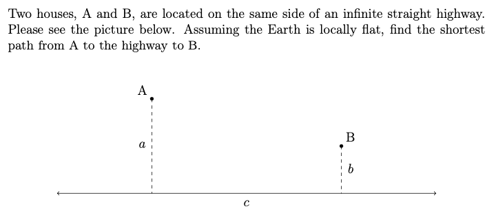 Solved Two Houses, A And B, Are Located On The Same Side Of | Chegg.com