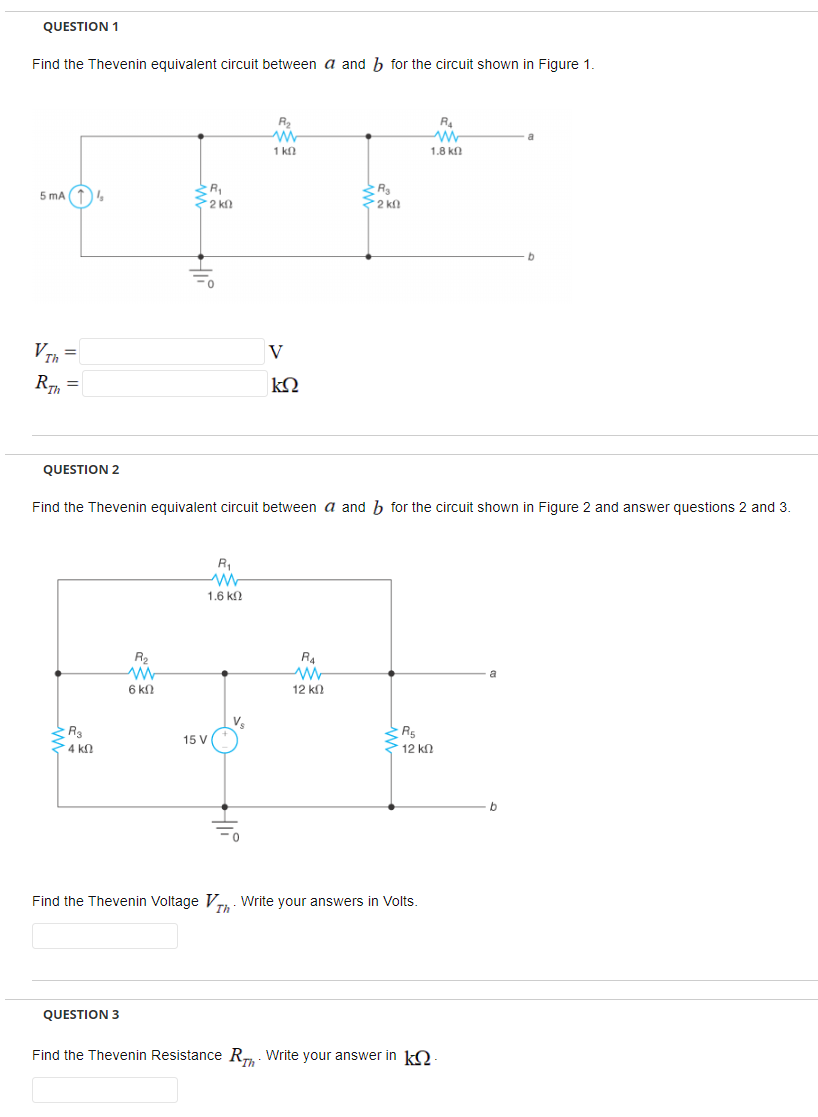 Solved Find the Thevenin equivalent circuit between a and b | Chegg.com