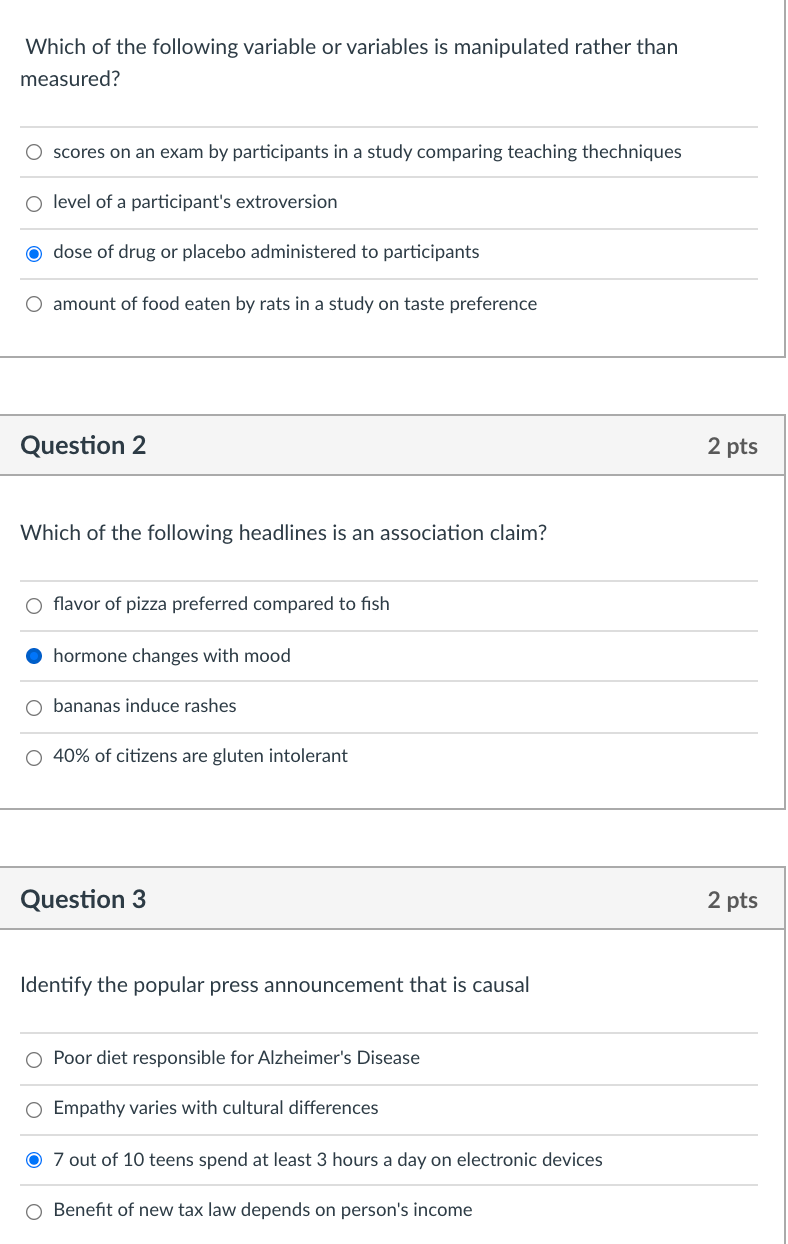 Solved Which of the following variable or variables is | Chegg.com