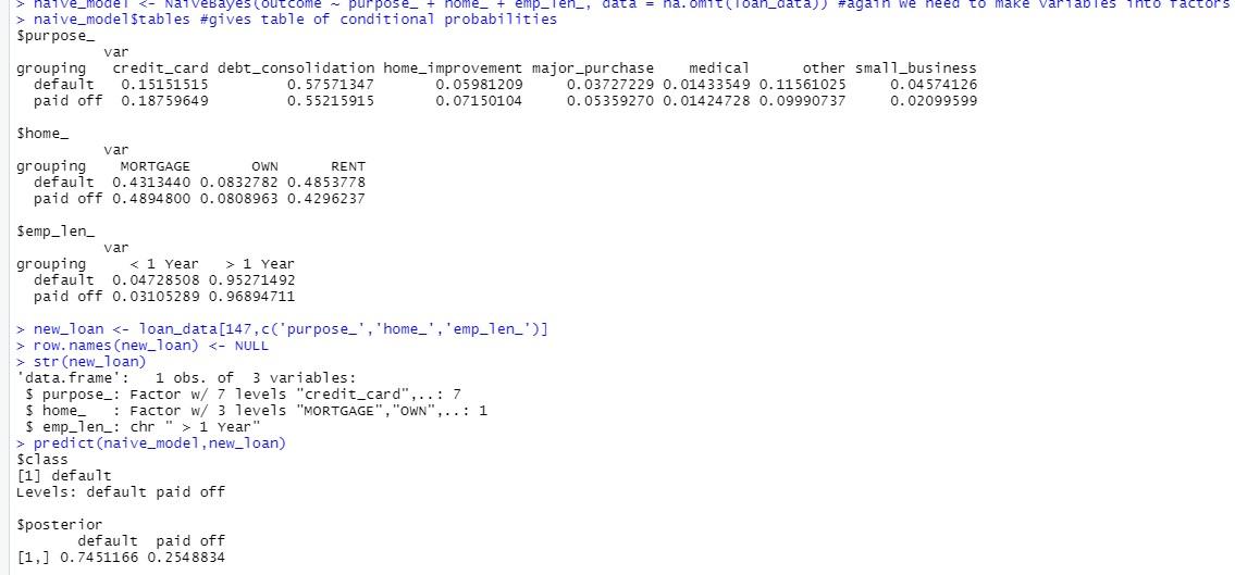 what is the naive Bayes of the r code provided, when | Chegg.com