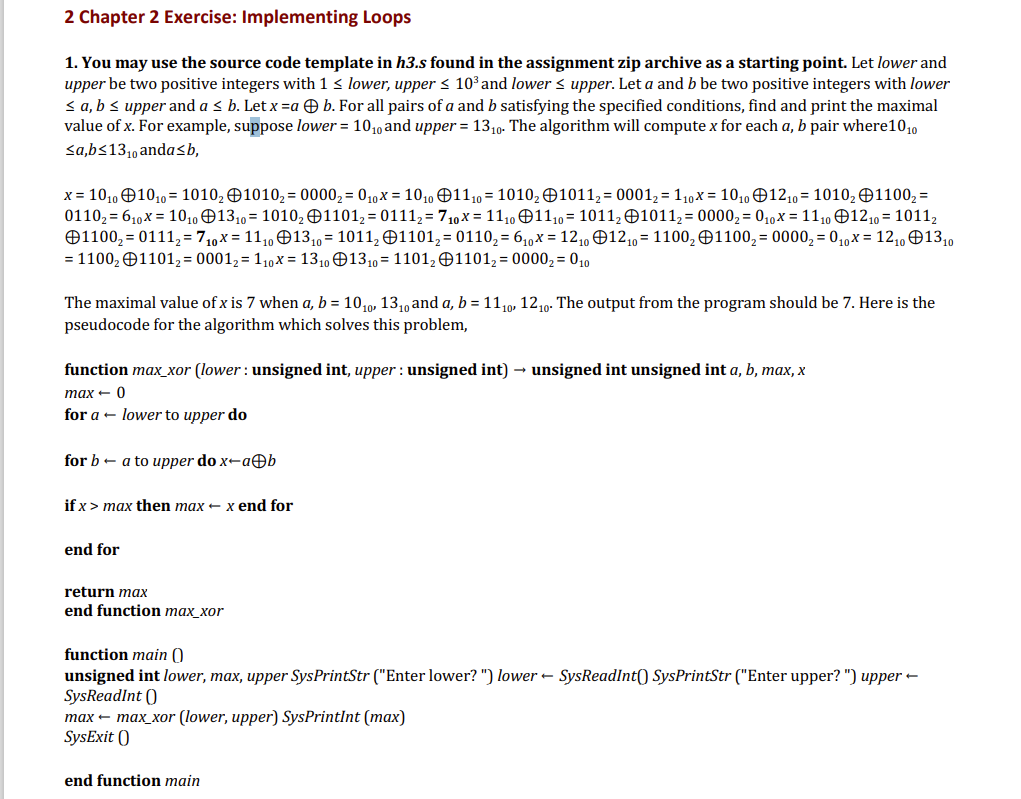 Solved 2 Chapter 2 Exercise: Implementing Loops 1. You May | Chegg.com