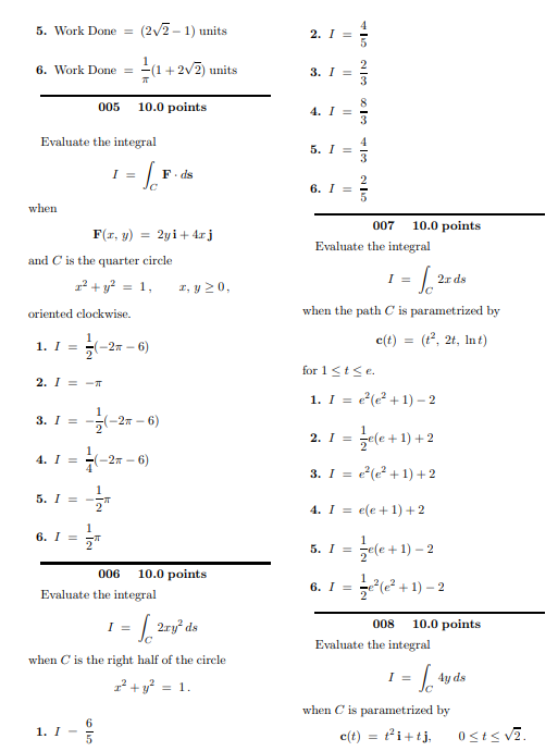 Solved 5. Work Done =(22−1) Units 2. I=54 6. Work Done 