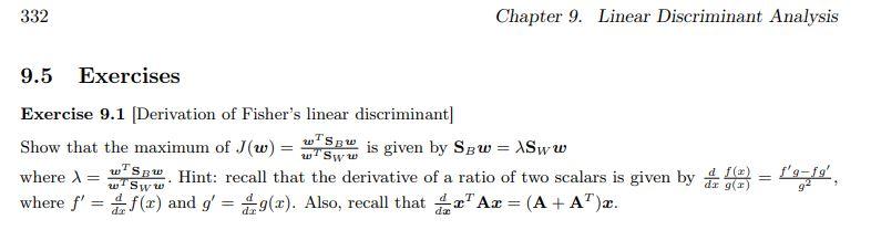 Solved 332 Chapter 9. Linear Discriminant Analysis 9.5 | Chegg.com