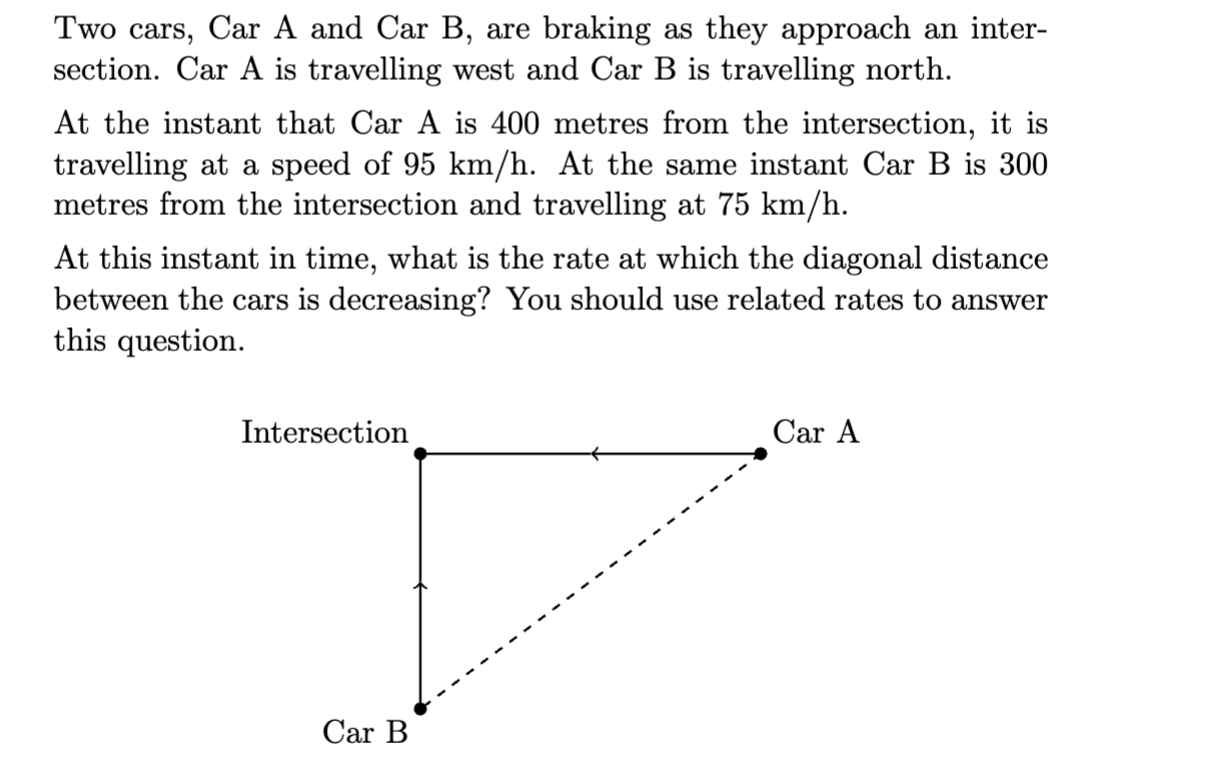 Solved Two Cars, Car A And Car B, Are Braking As They | Chegg.com