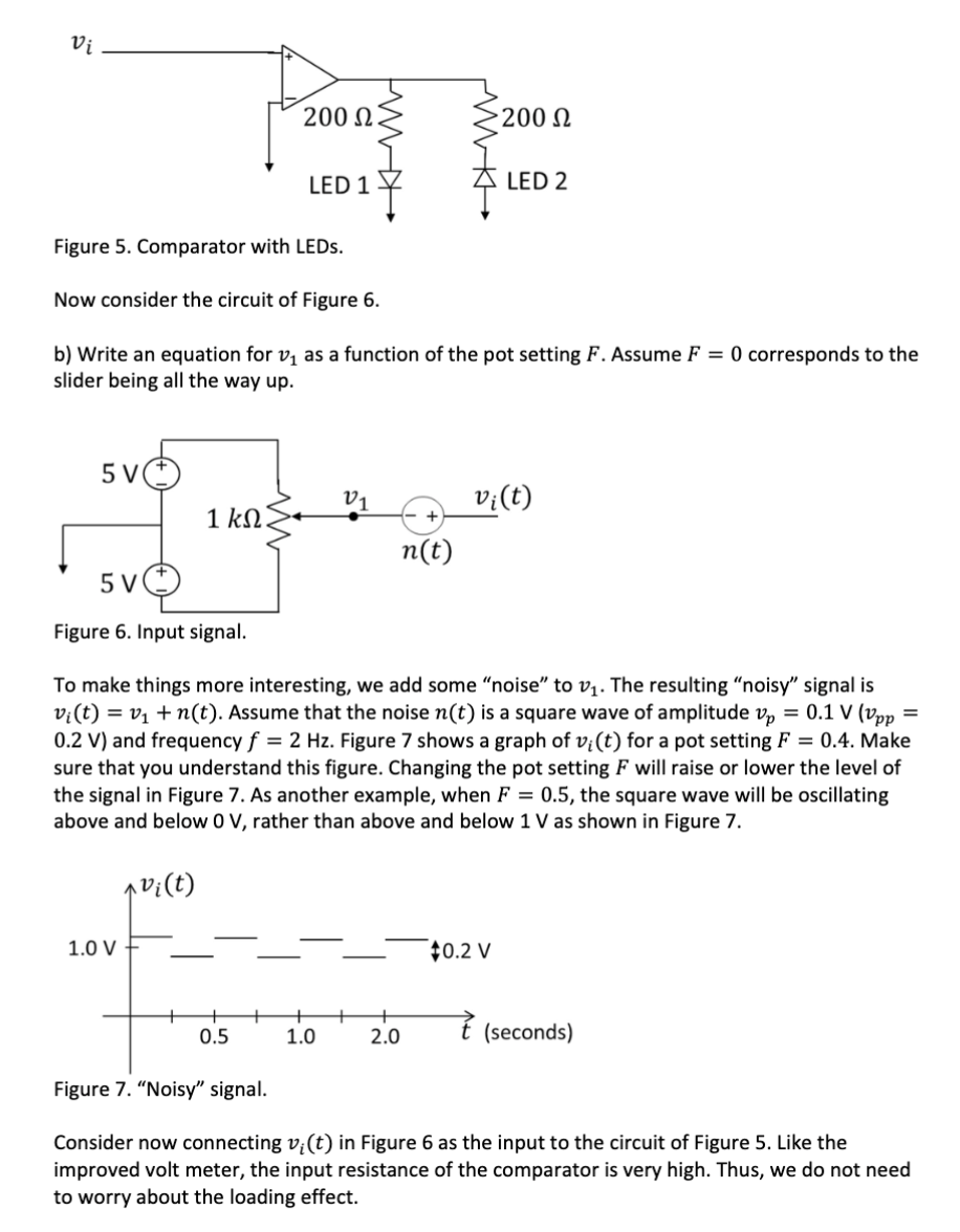 Solved In class, we discussed an op amp comparator circuit