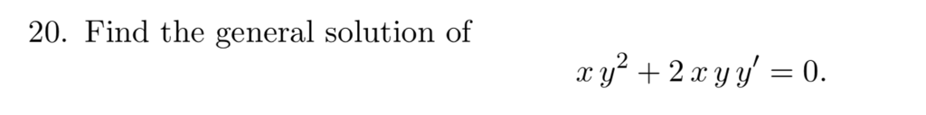 Solved 20. Find the general solution of | Chegg.com