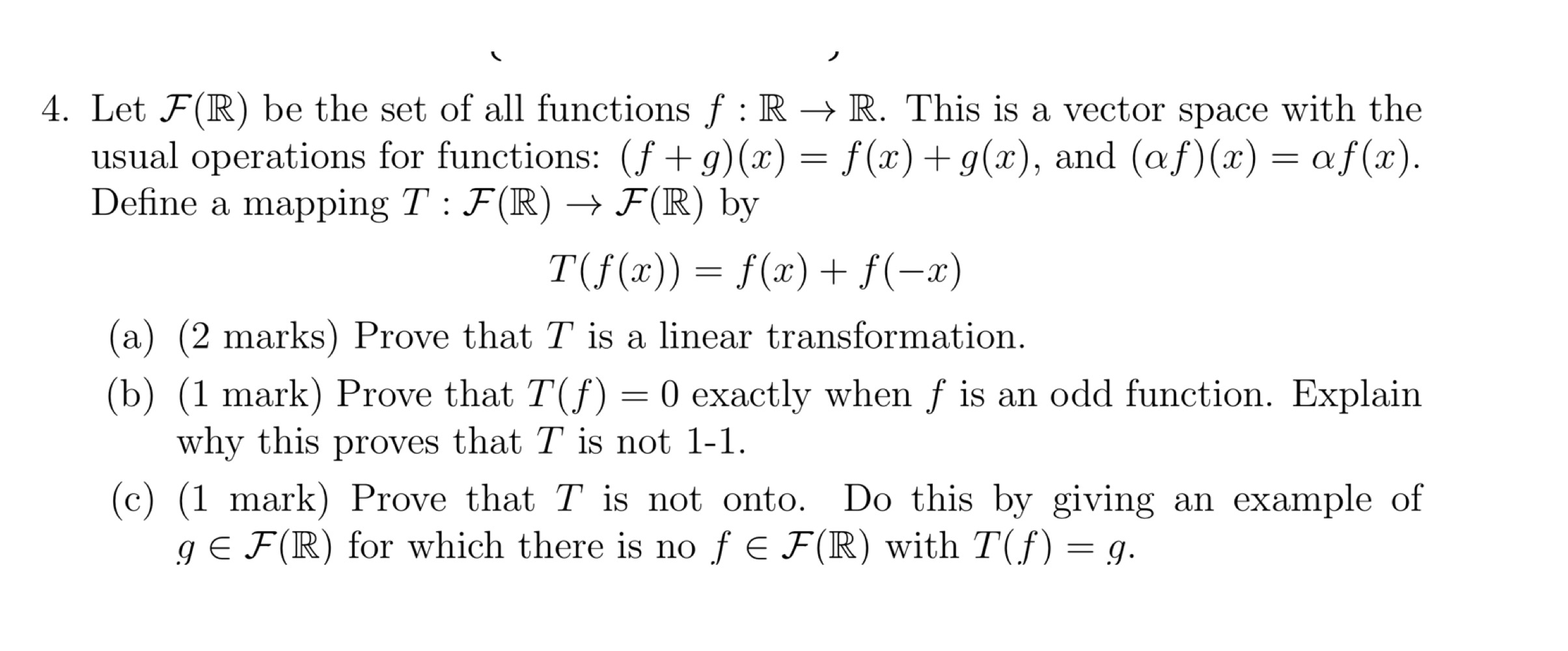 Solved Let F R Be The Set Of All Functions F R→r This Is A