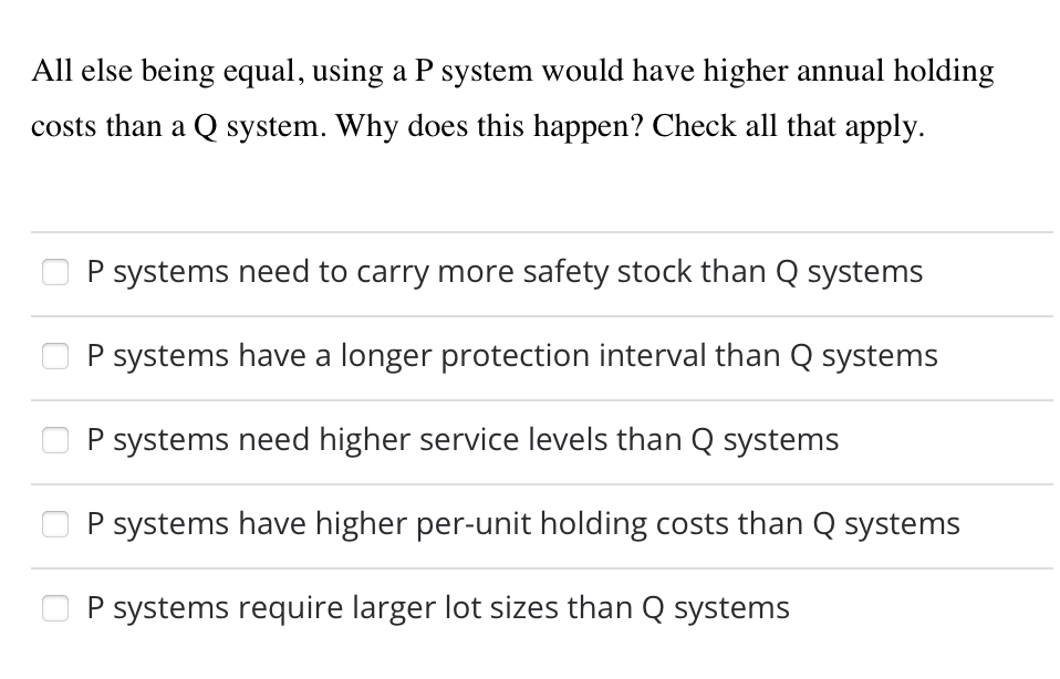 solved-the-lot-size-q-for-an-inventory-system-has-the-chegg