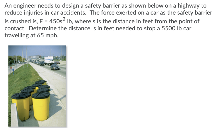 Solved An engineer needs to design a safety barrier as shown | Chegg.com