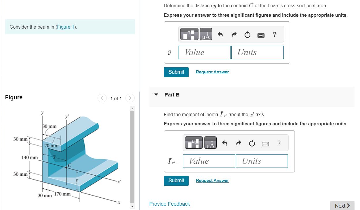 Solved Determine the distance ?bar (y) ﻿to the centroid C | Chegg.com