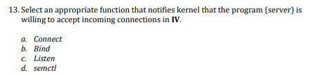 Solved [11 - 13] The following code is a socket server | Chegg.com