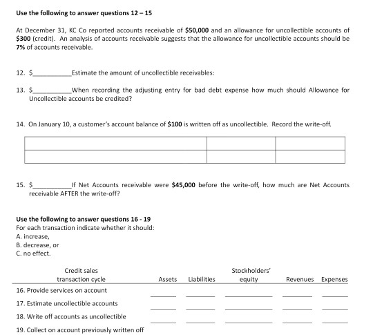 Solved Use the following to answer questions 12-15 At | Chegg.com